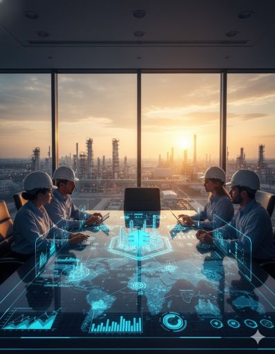 Einz Engineering leadership team in a strategic planning meeting for 2025